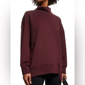 Wolford Oversized High Neck Burgundy Long Sleeve Sweater Size Small